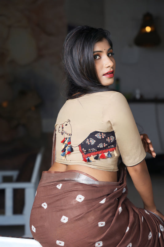 DESERT CARAVAN BLOUSE - Sand Beige