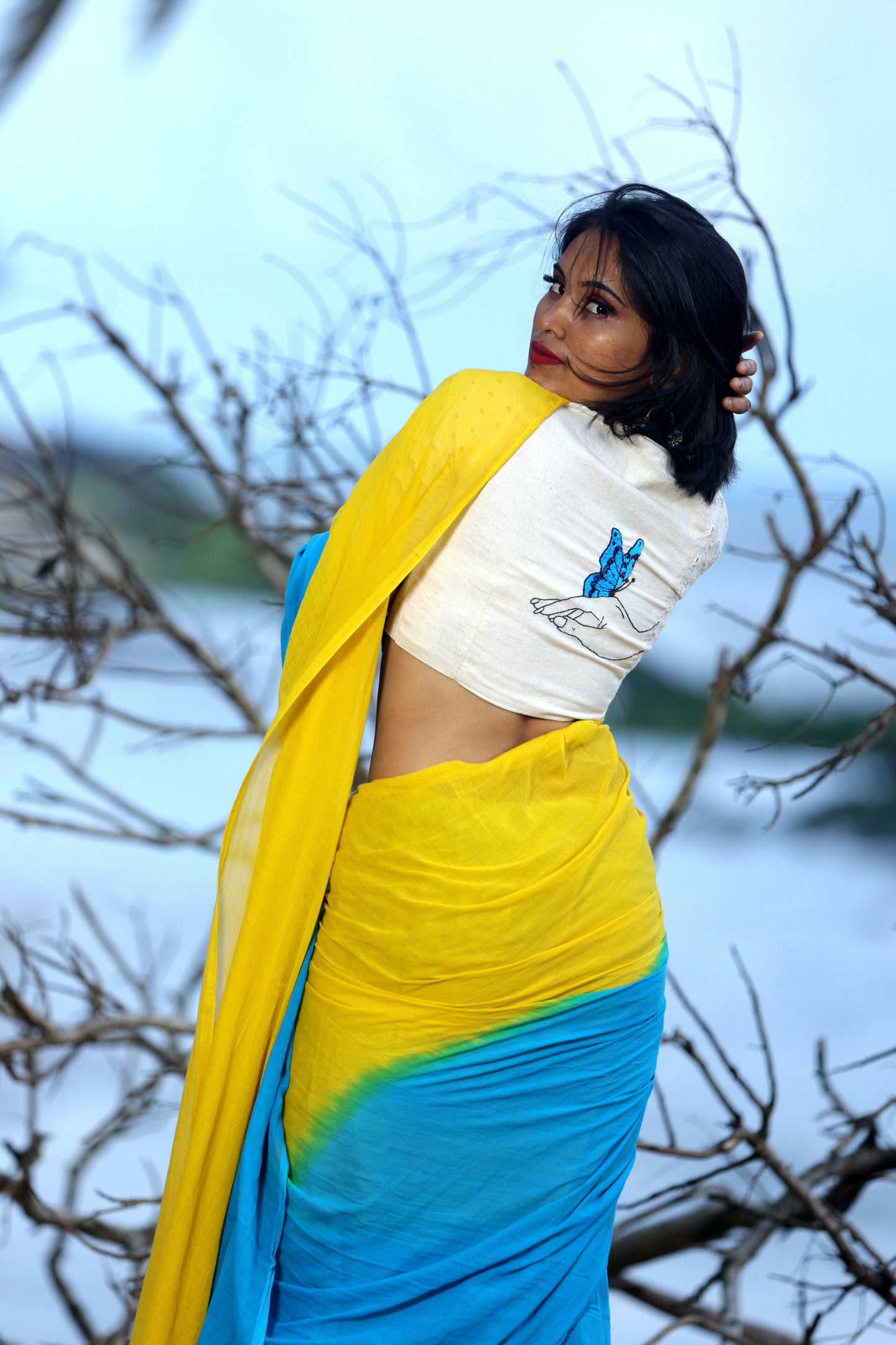 BLUE-WING BEAUTY BLOUSE