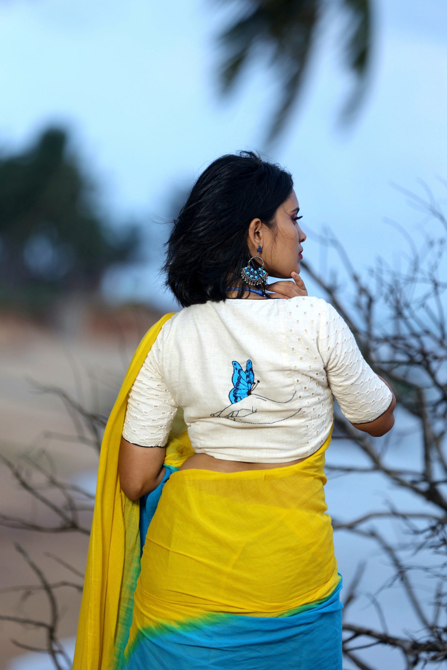 BLUE-WING BEAUTY BLOUSE
