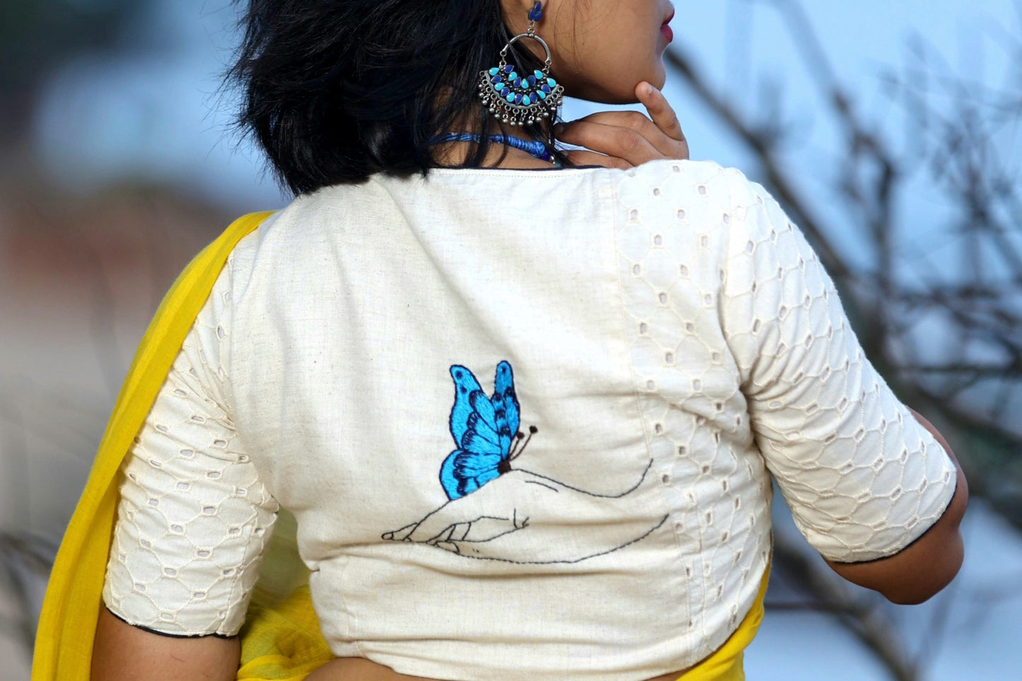 BLUE-WING BEAUTY BLOUSE