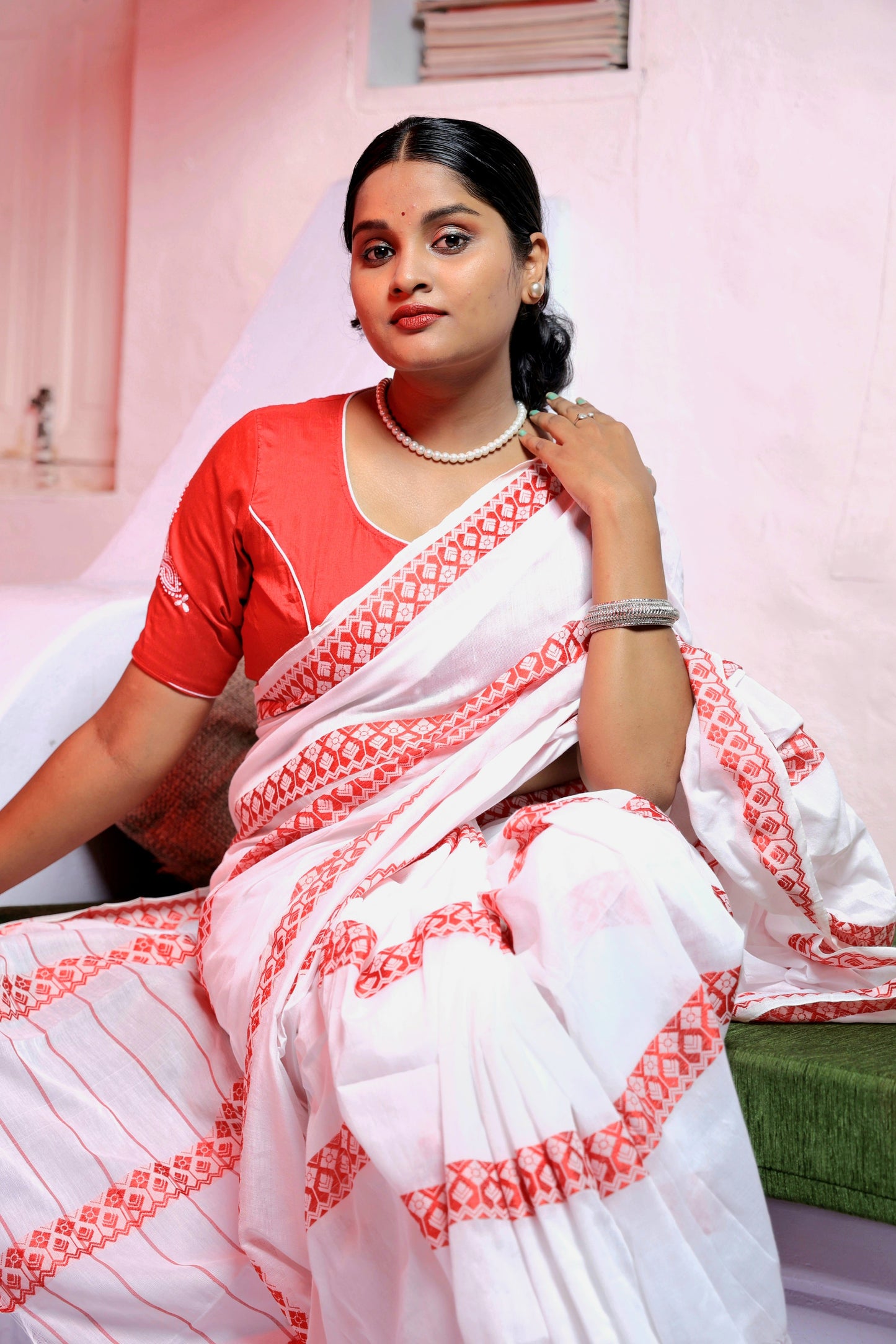 KOLAM BLOUSE - Red