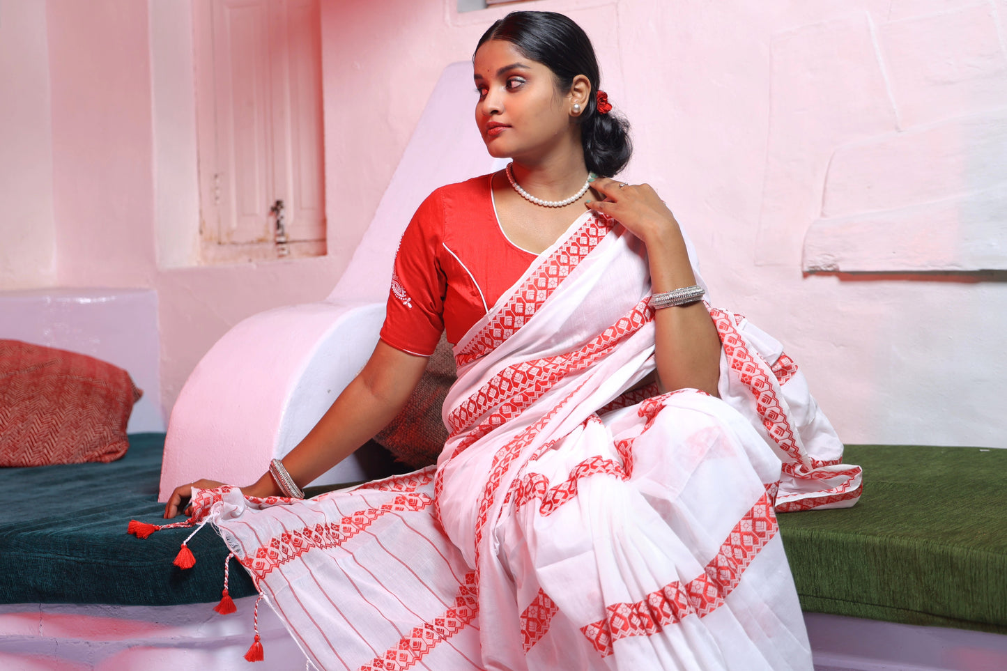 KOLAM BLOUSE - Red