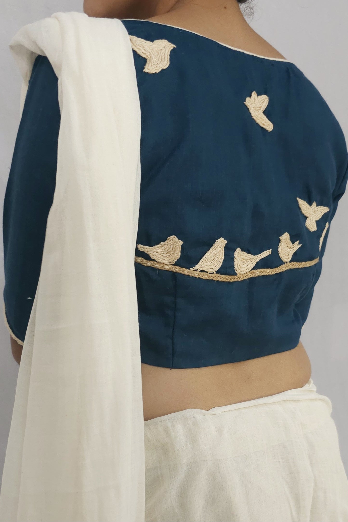 PANKHURI BLOUSE - Sea Blue