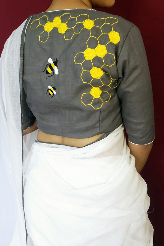 HIVE HARMONY BLOUSE - Grey
