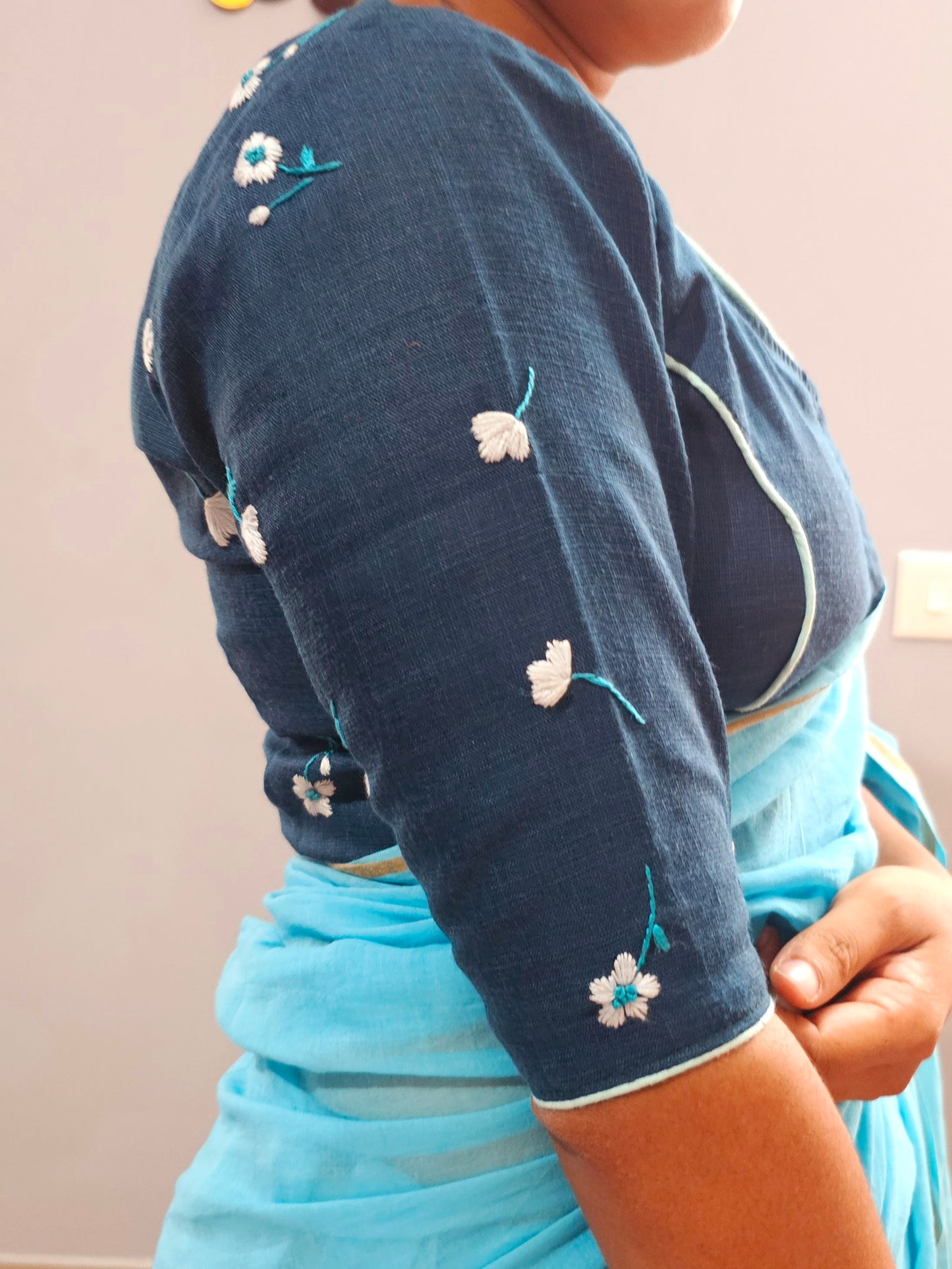 SUGAM BLOUSE-Blue