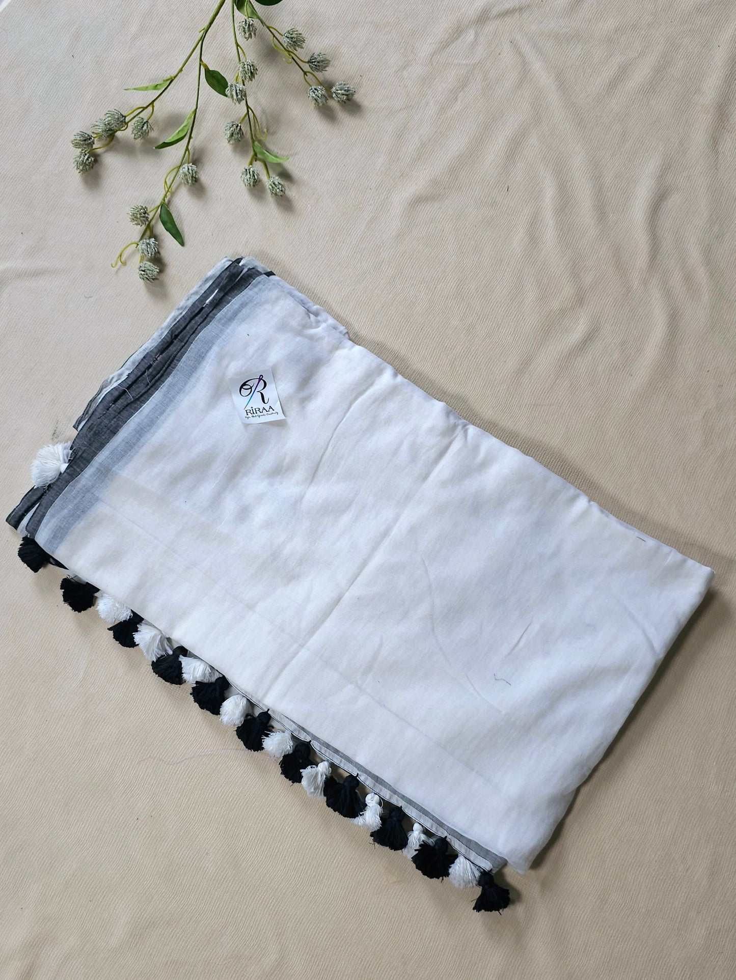 Shweth MulMul Cotton Saree