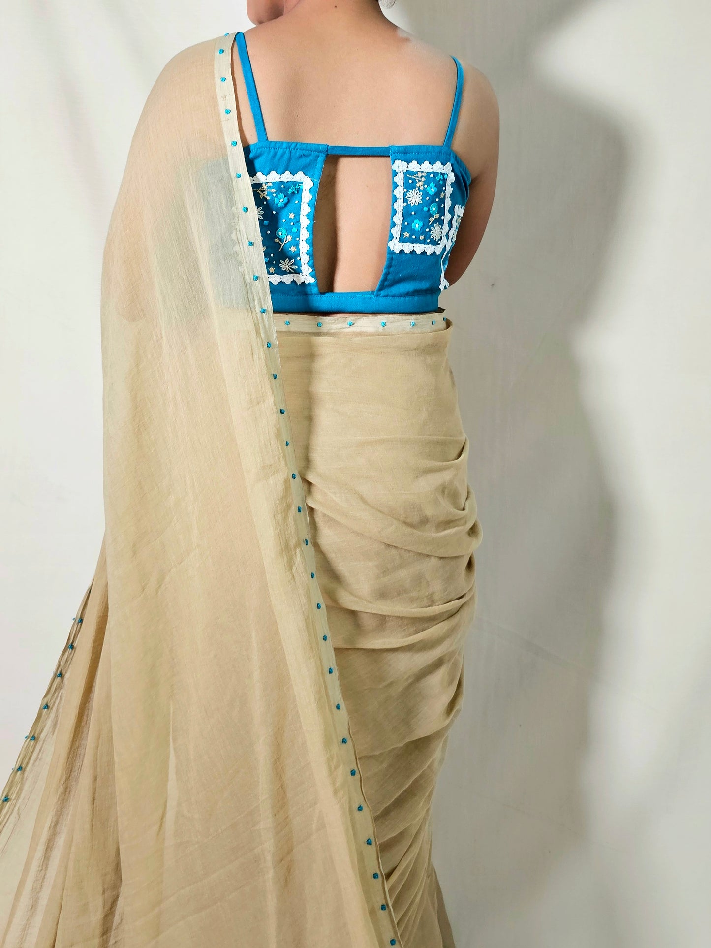 Parijat Designer MulMul Cotton Saree