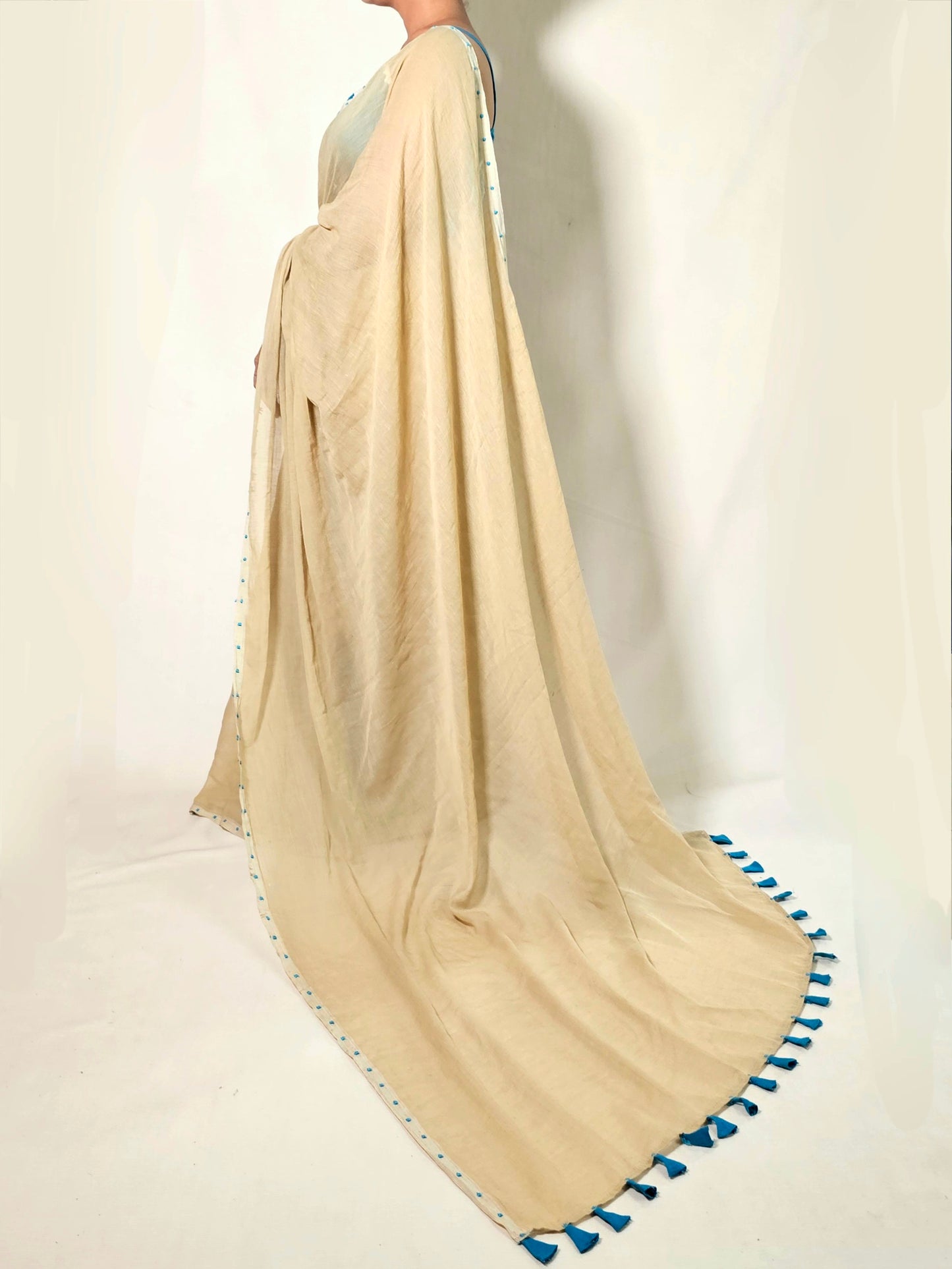 Parijat Designer MulMul Cotton Saree