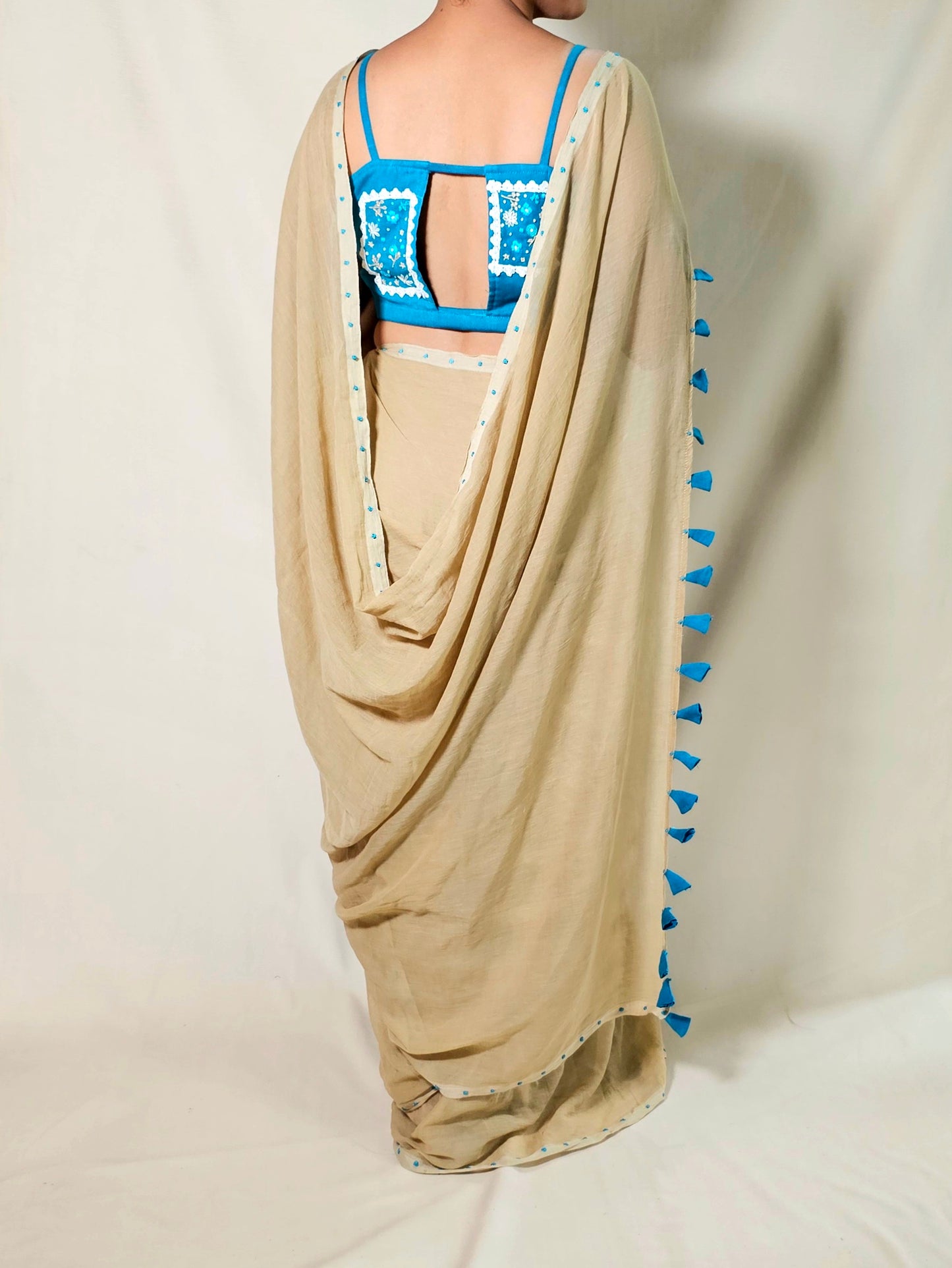 Parijat Designer MulMul Cotton Saree