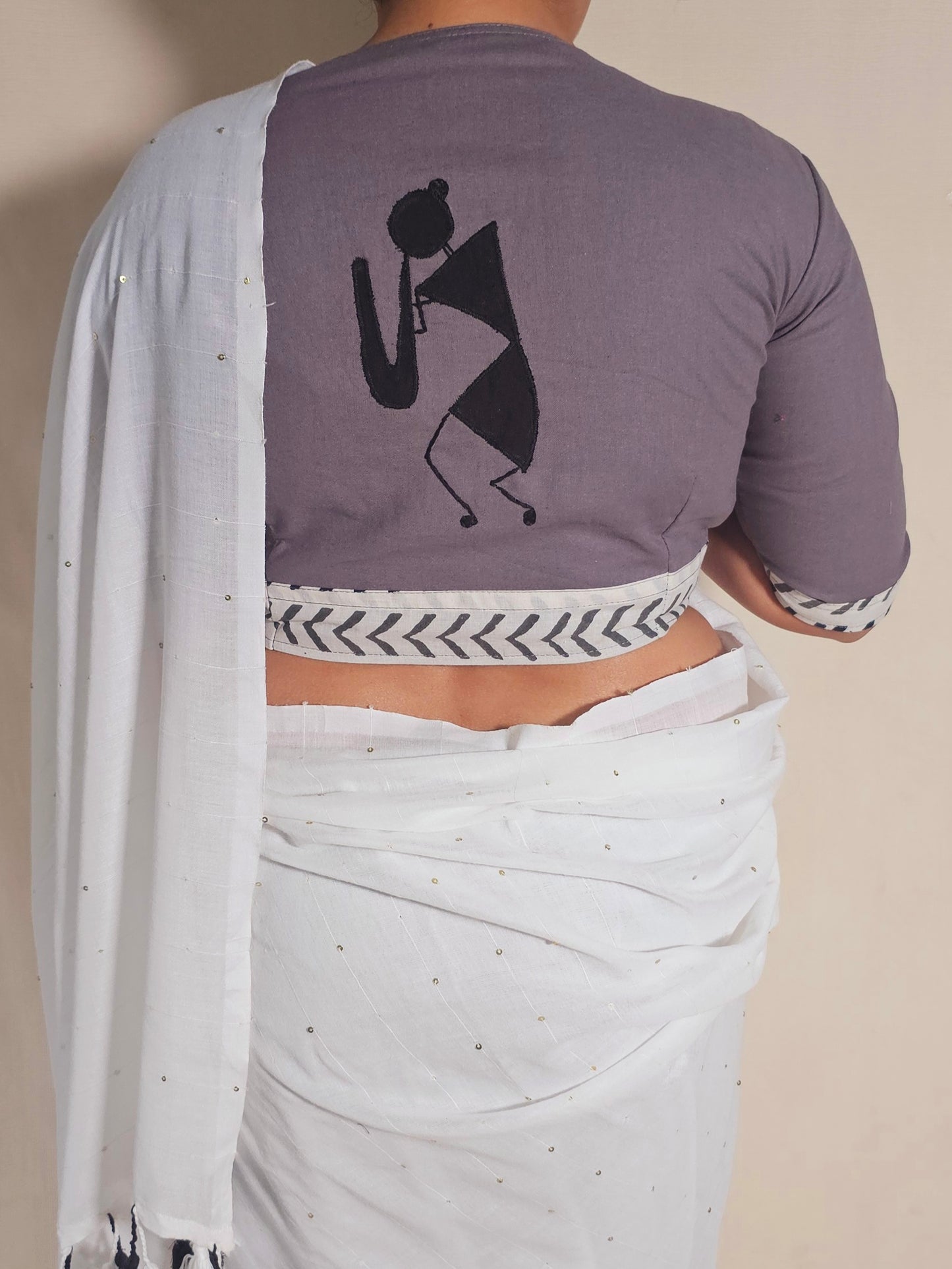 WARLI TUNE BLOUSE - Grey