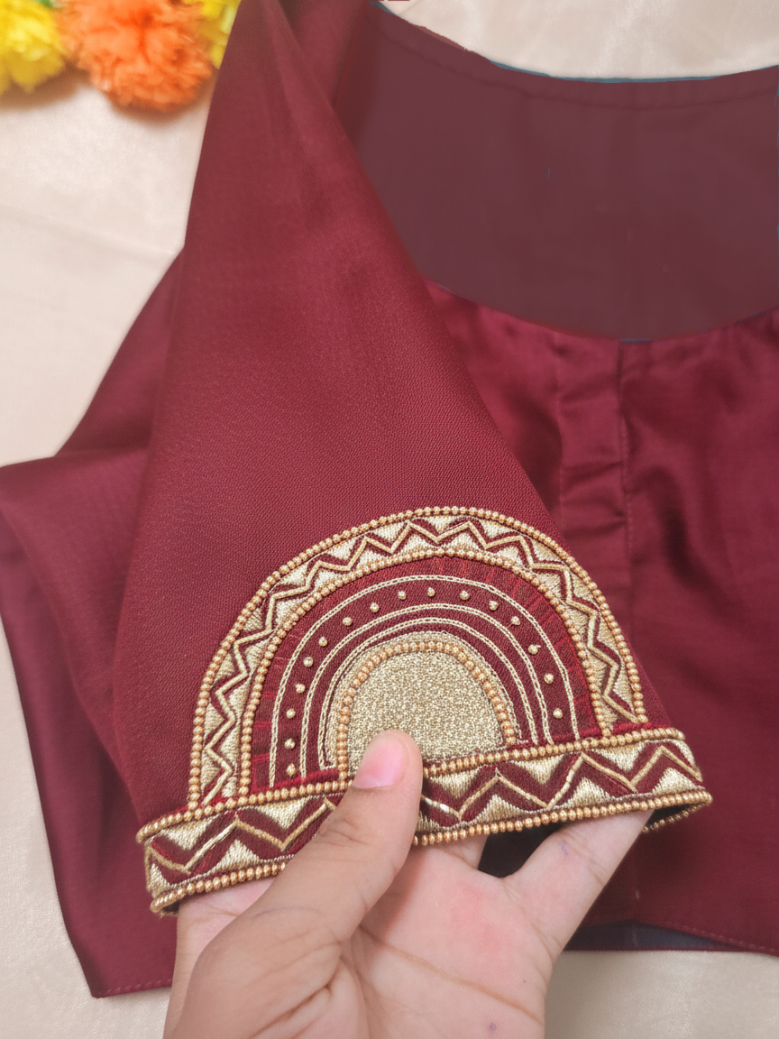 NRITYANADAM BLOUSE - Maroon
