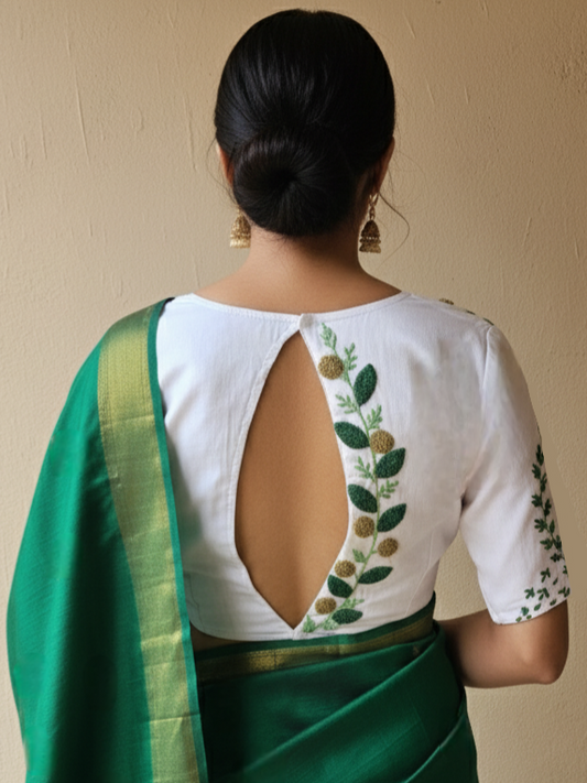 MADHURIMA BLOUSE (Green & Gold)