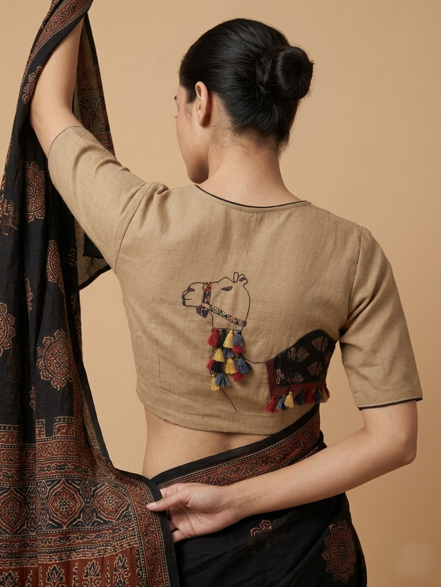 DESERT CARAVAN BLOUSE - Sand Beige