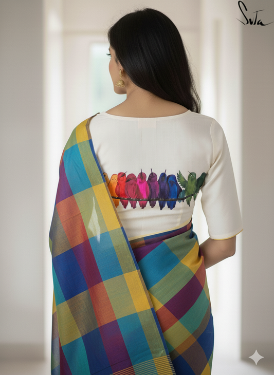 RANGIN PARINDE BLOUSE - Off-White