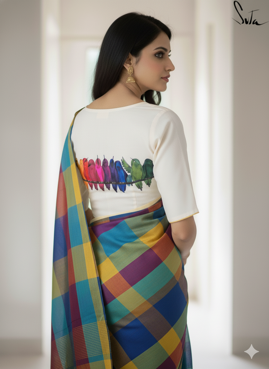 RANGIN PARINDE BLOUSE - Off-White