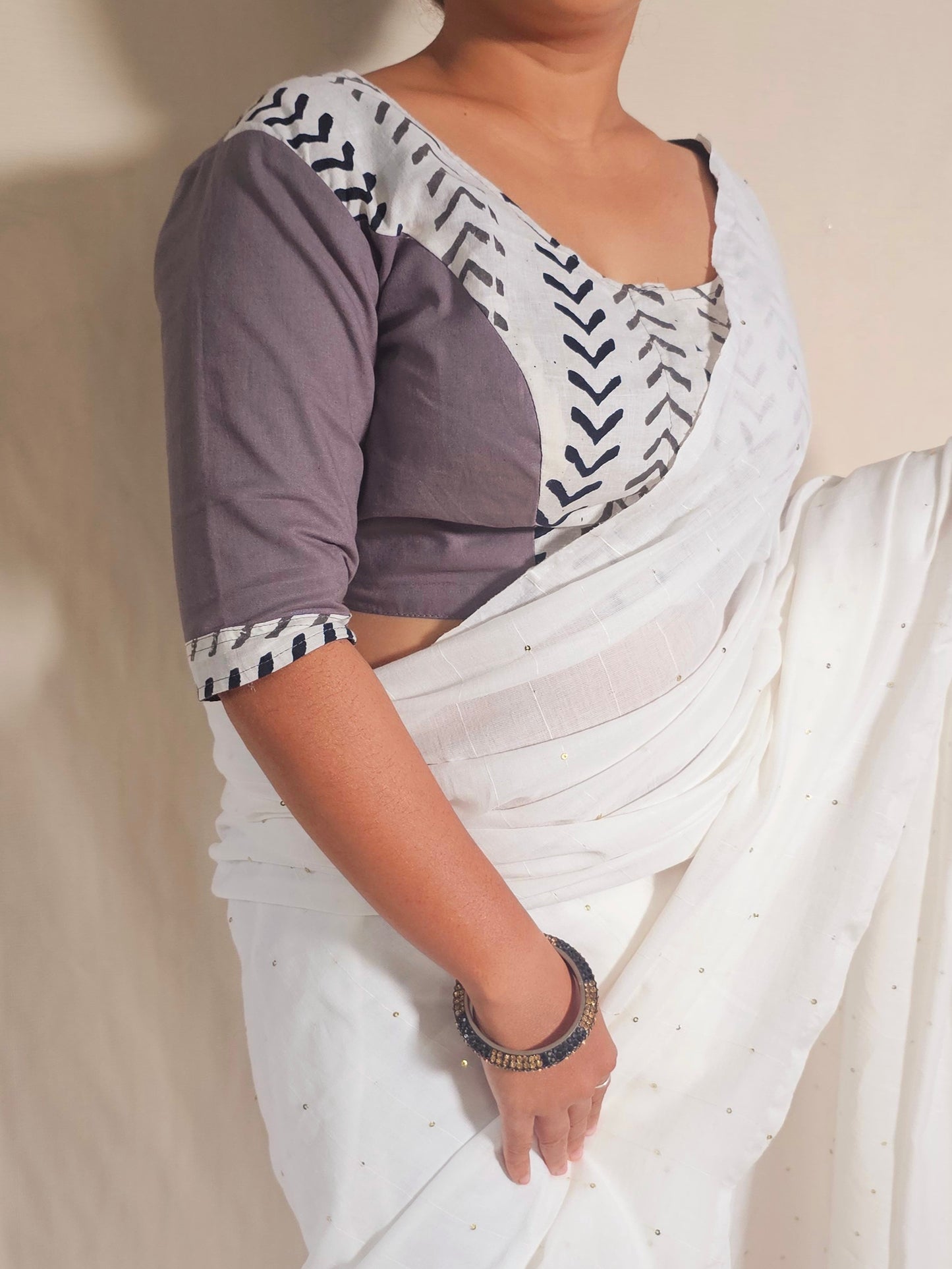WARLI TUNE BLOUSE - Grey