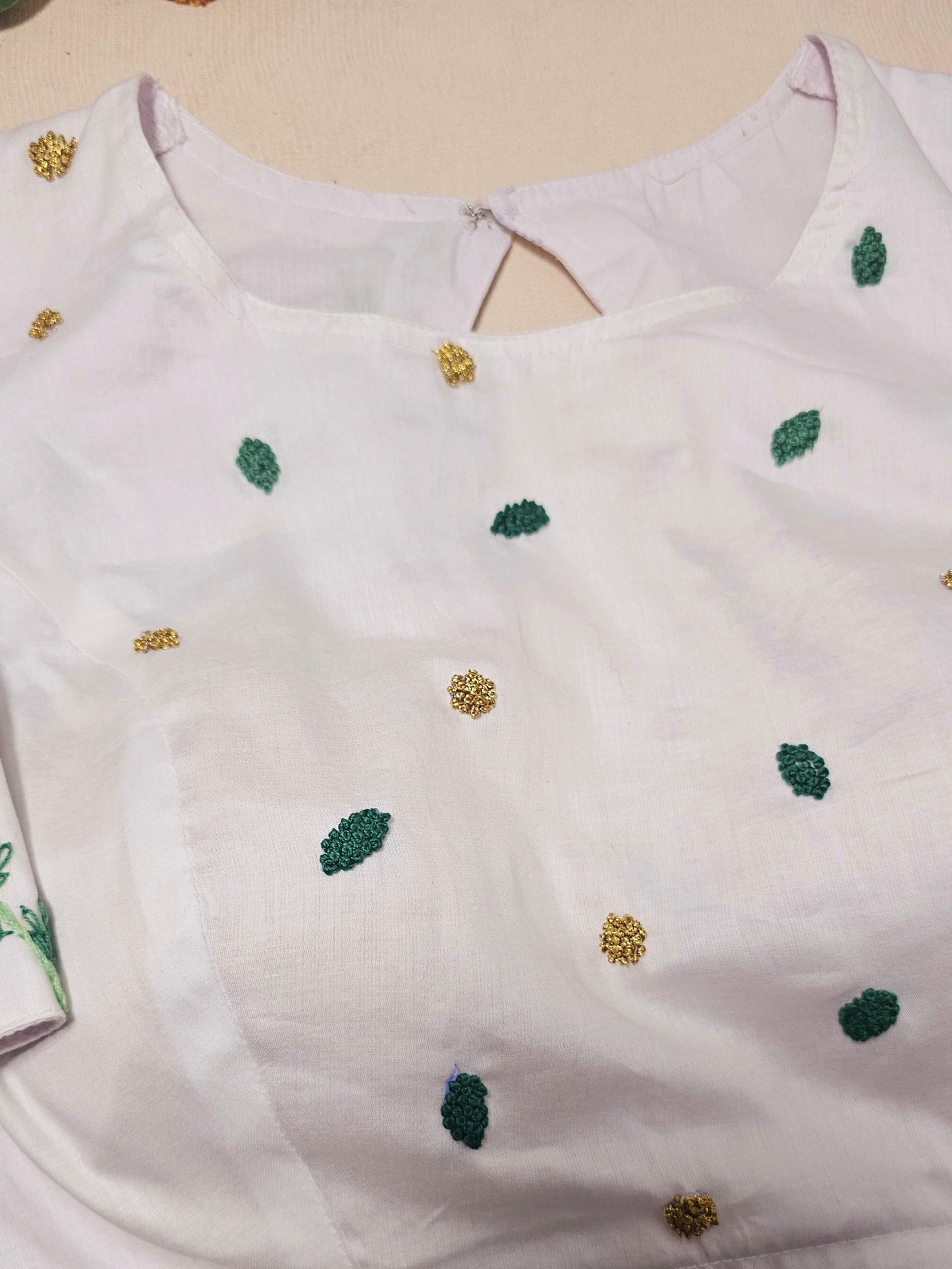 MADHURIMA BLOUSE (Green & Gold)