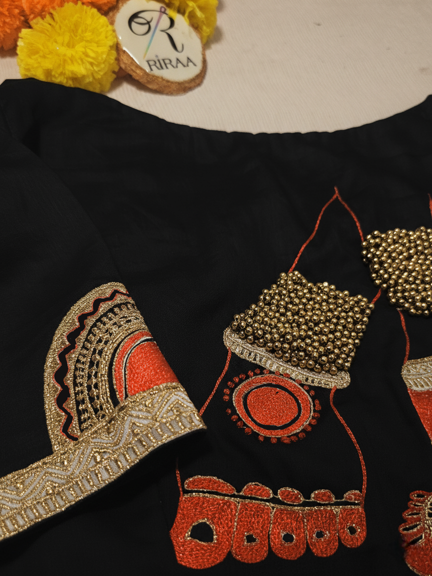 NRITYAPAYAL BLOUSE - Black