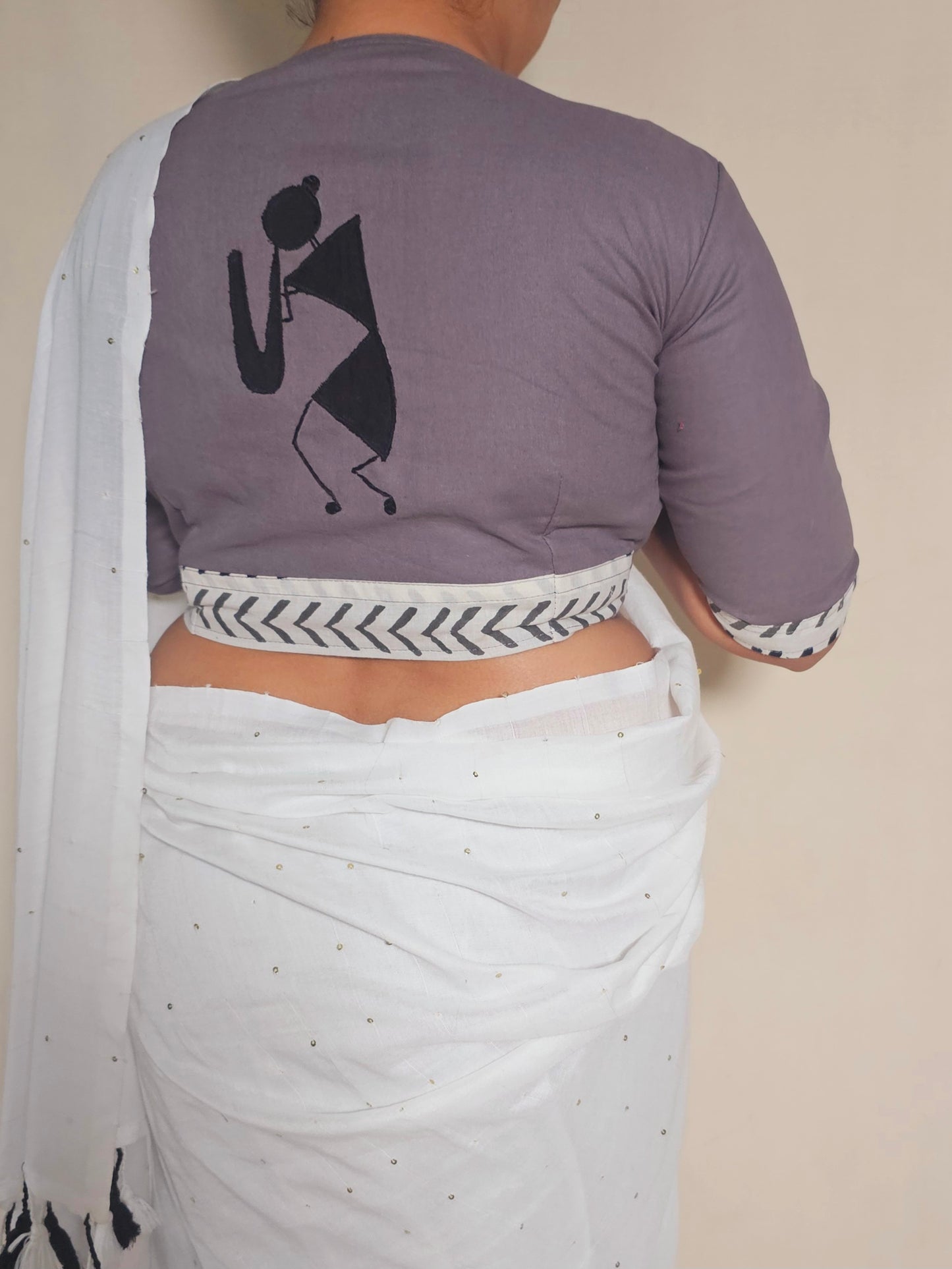 WARLI TUNE BLOUSE - Grey