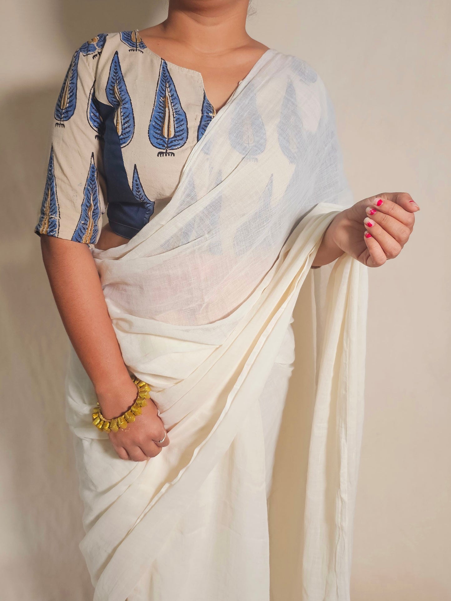 WARLI AKRITI BLOUSE - Blue