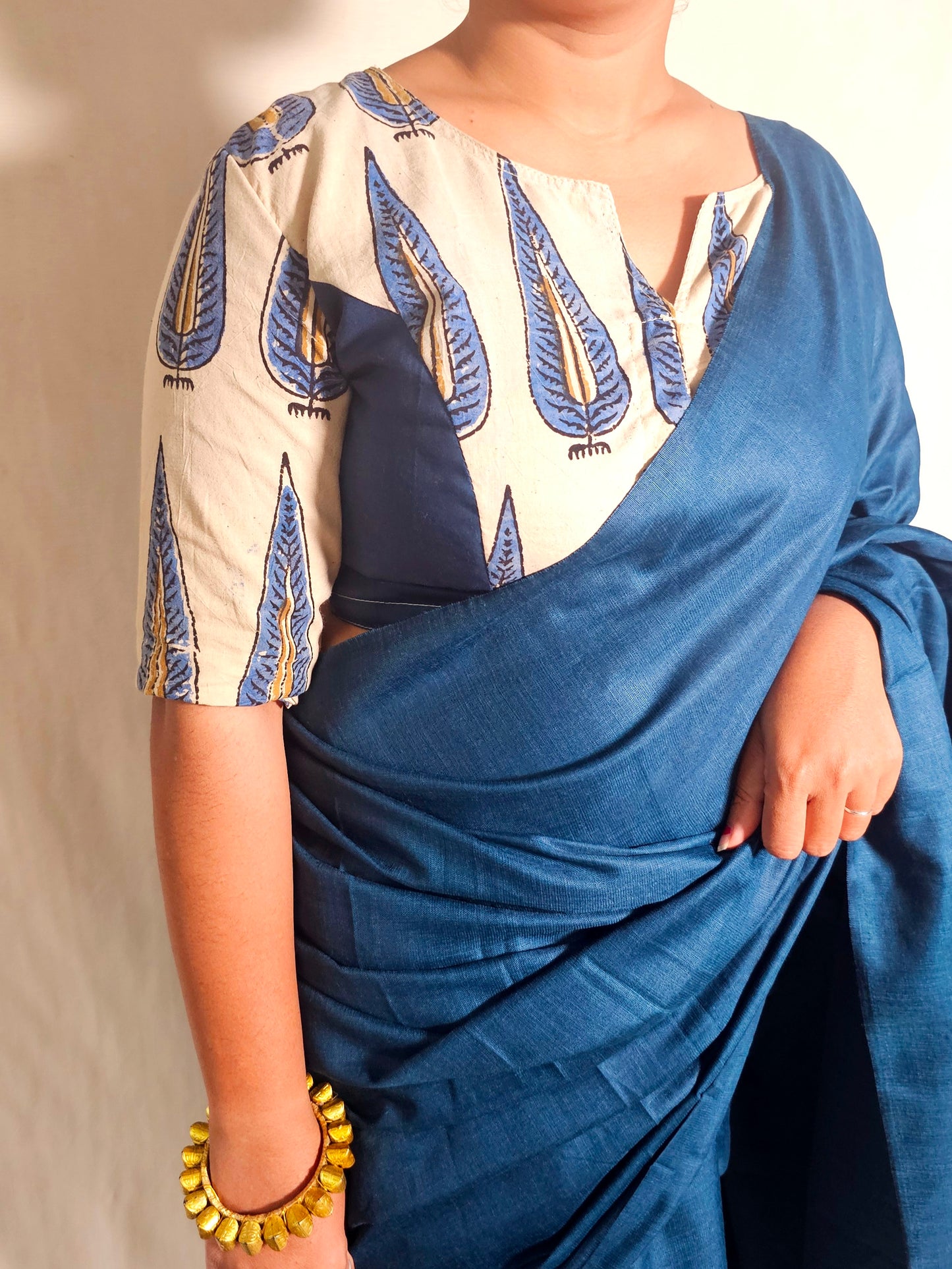 WARLI AKRITI BLOUSE - Blue