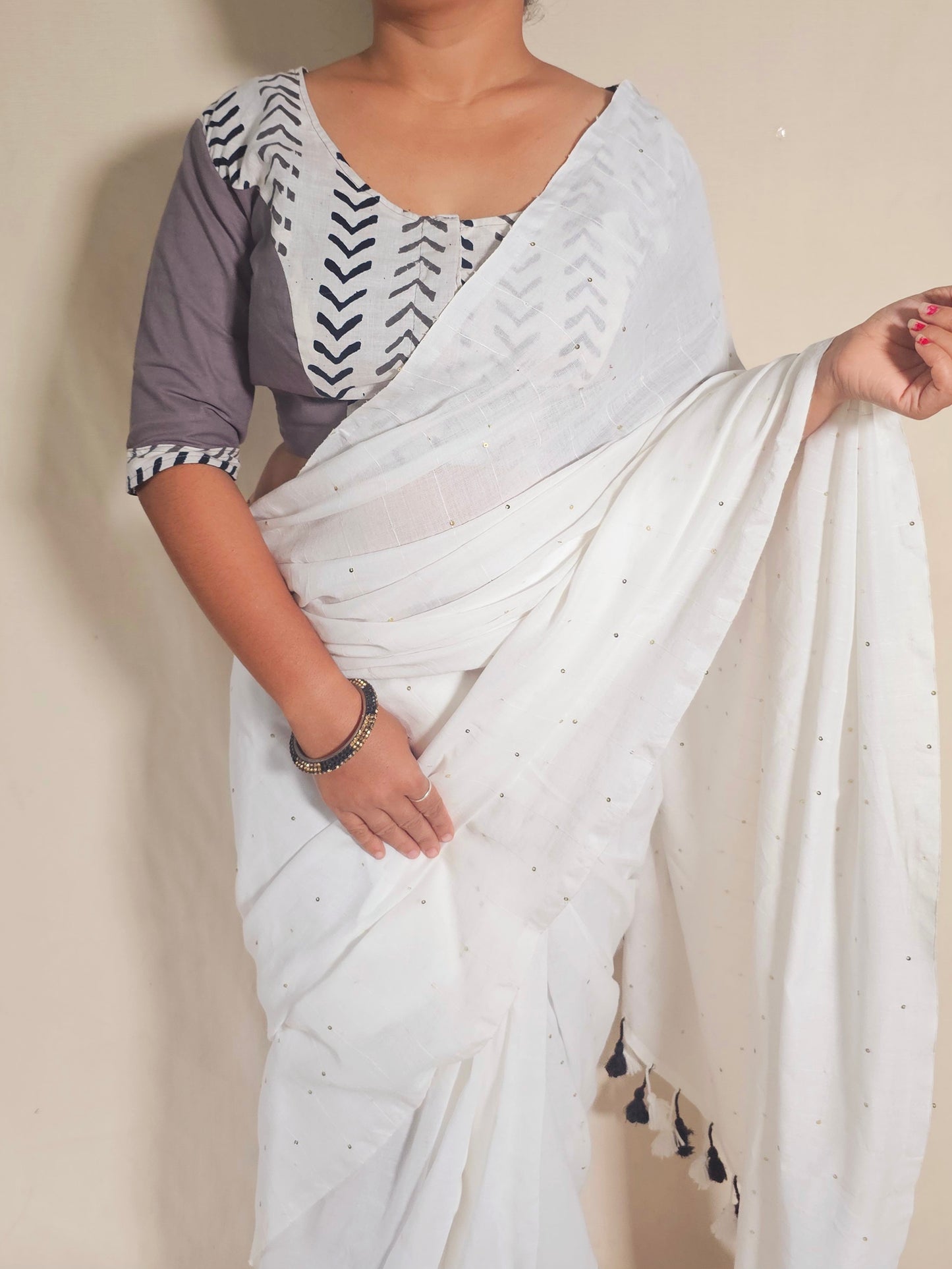 WARLI TUNE BLOUSE - Grey