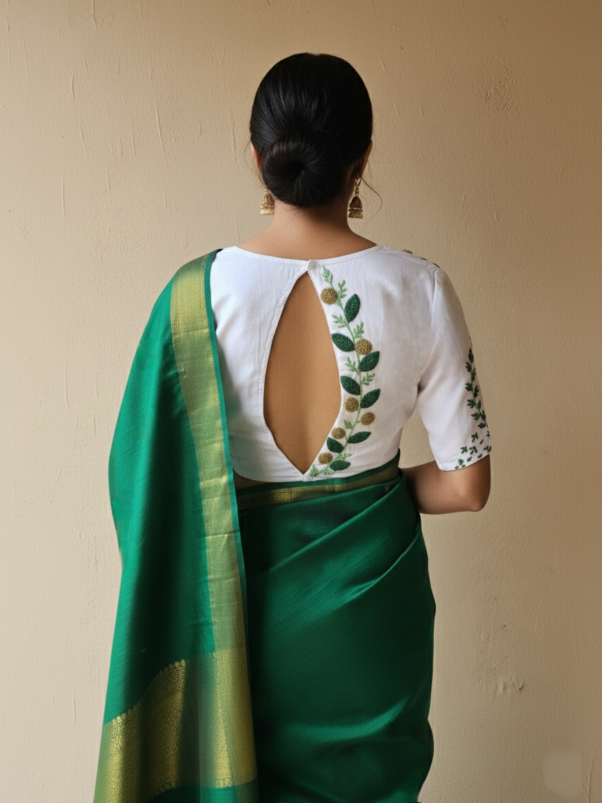 MADHURIMA BLOUSE (Green & Gold)