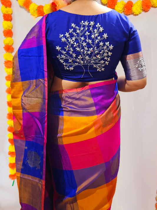GLEAMING TREE BLOUSE - Blue