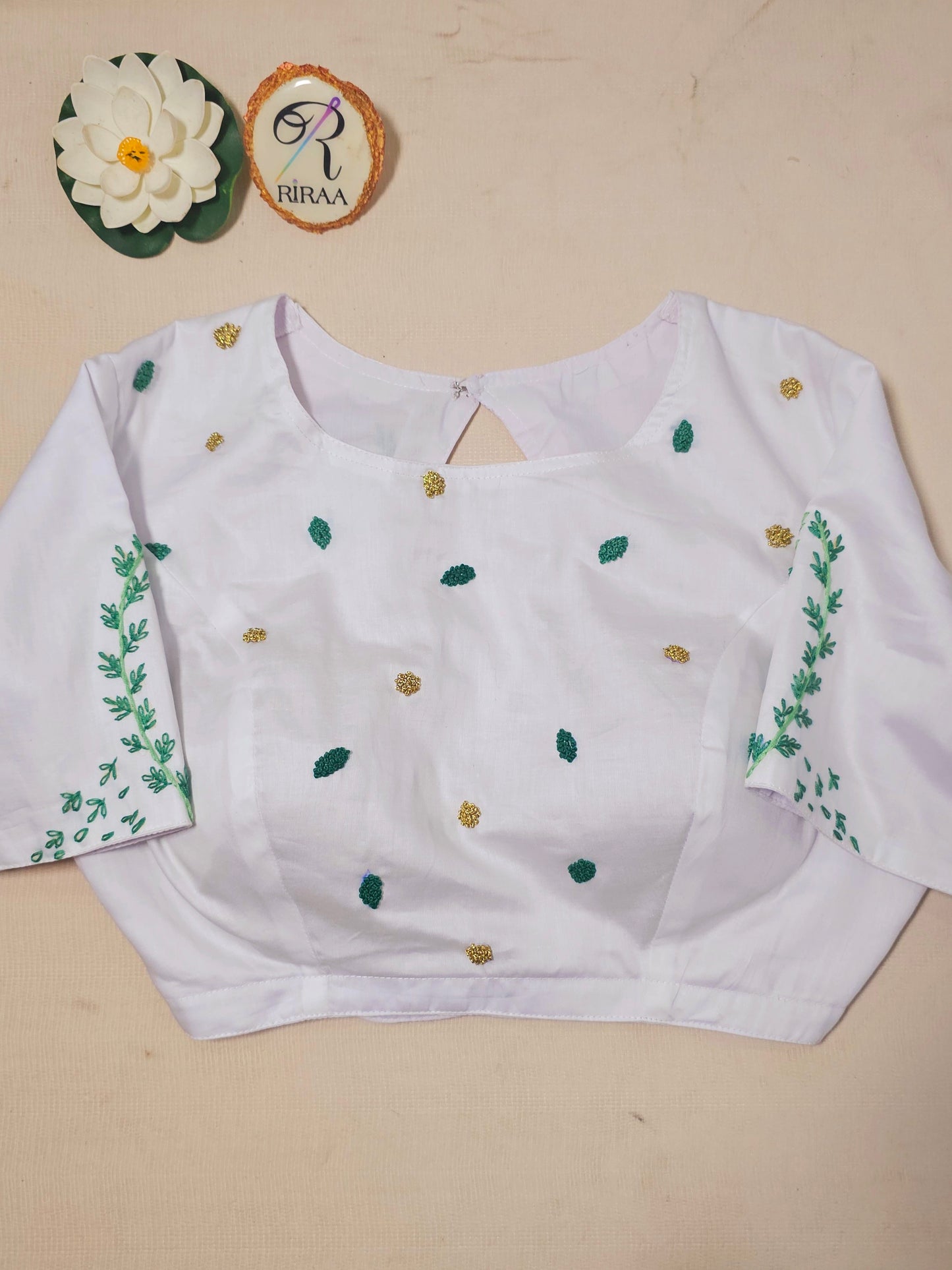MADHURIMA BLOUSE (Green & Gold)