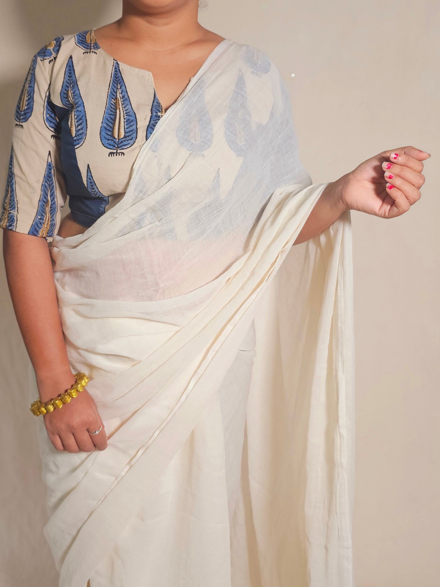 WARLI AKRITI BLOUSE - Blue
