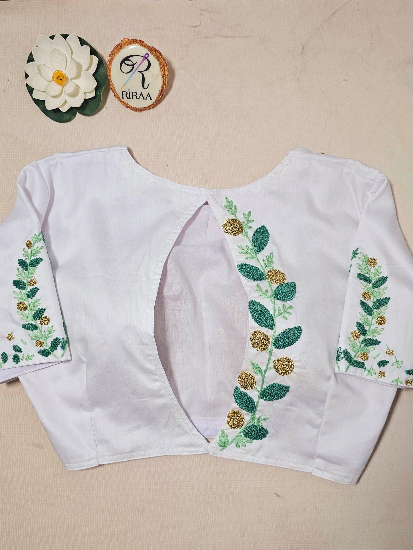 MADHURIMA BLOUSE (Green & Gold)