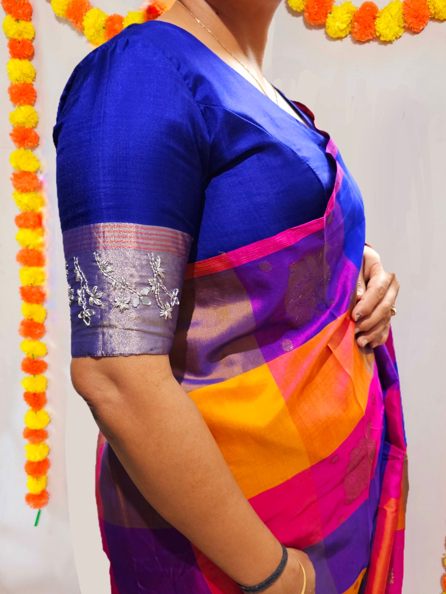 GLEAMING TREE BLOUSE - Blue