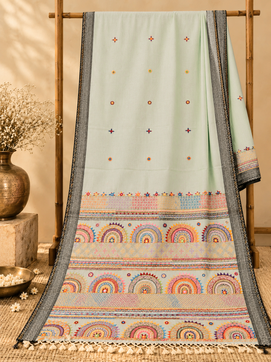 Virasat Lambani Saree - Soft Mint