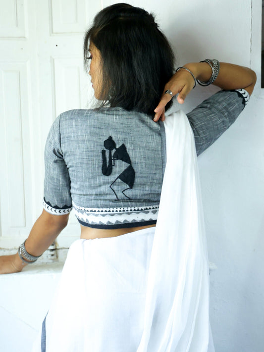 WARLI TUNE BLOUSE - Grey