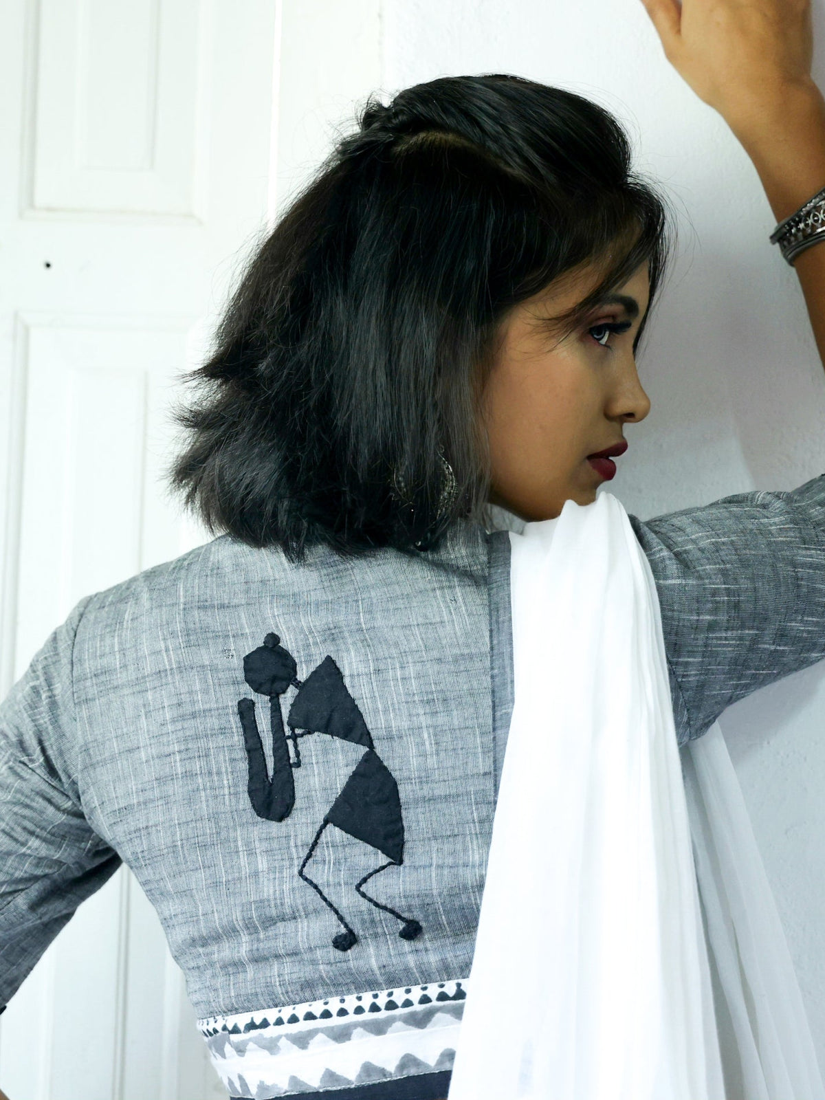 WARLI TUNE BLOUSE - Grey
