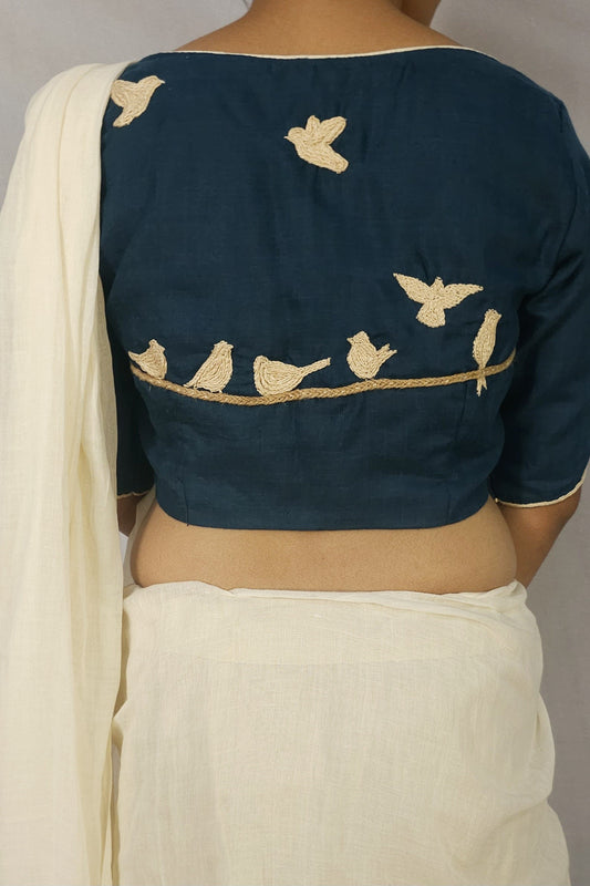 PANKHURI BLOUSE - Sea Blue
