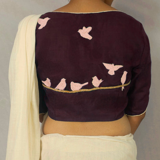 PANKHURI BLOUSE - Burgandy