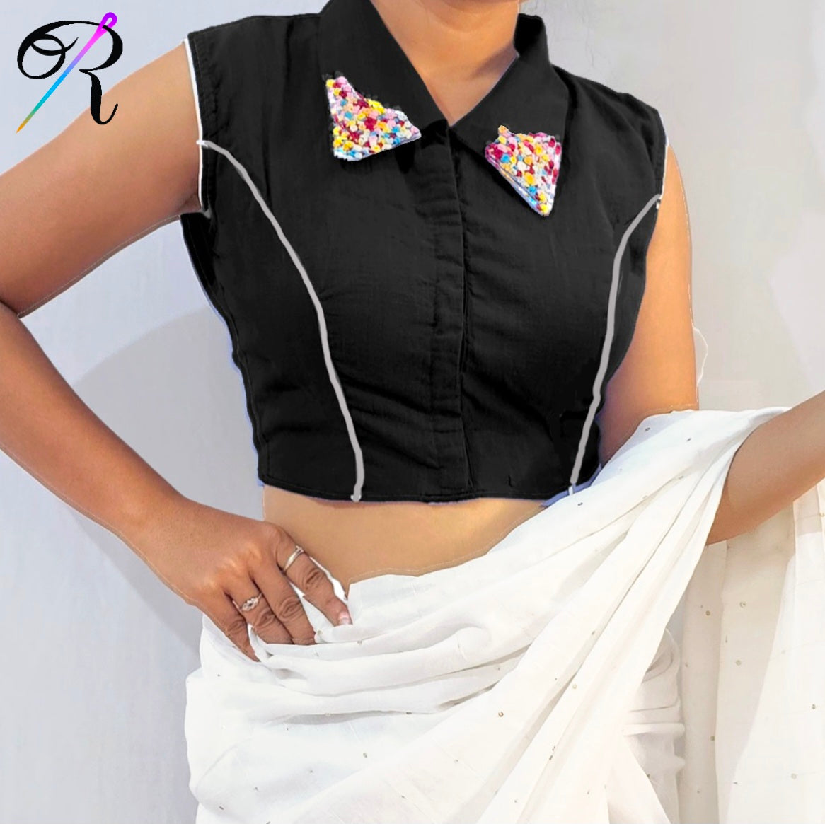 PHOOLON KA SAFAR BLOUSE With Collar