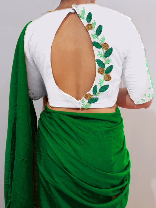 MADHURIMA BLOUSE (Green & Gold)