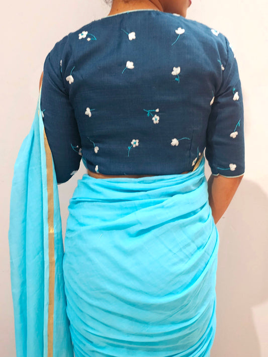SUGAM BLOUSE-Blue