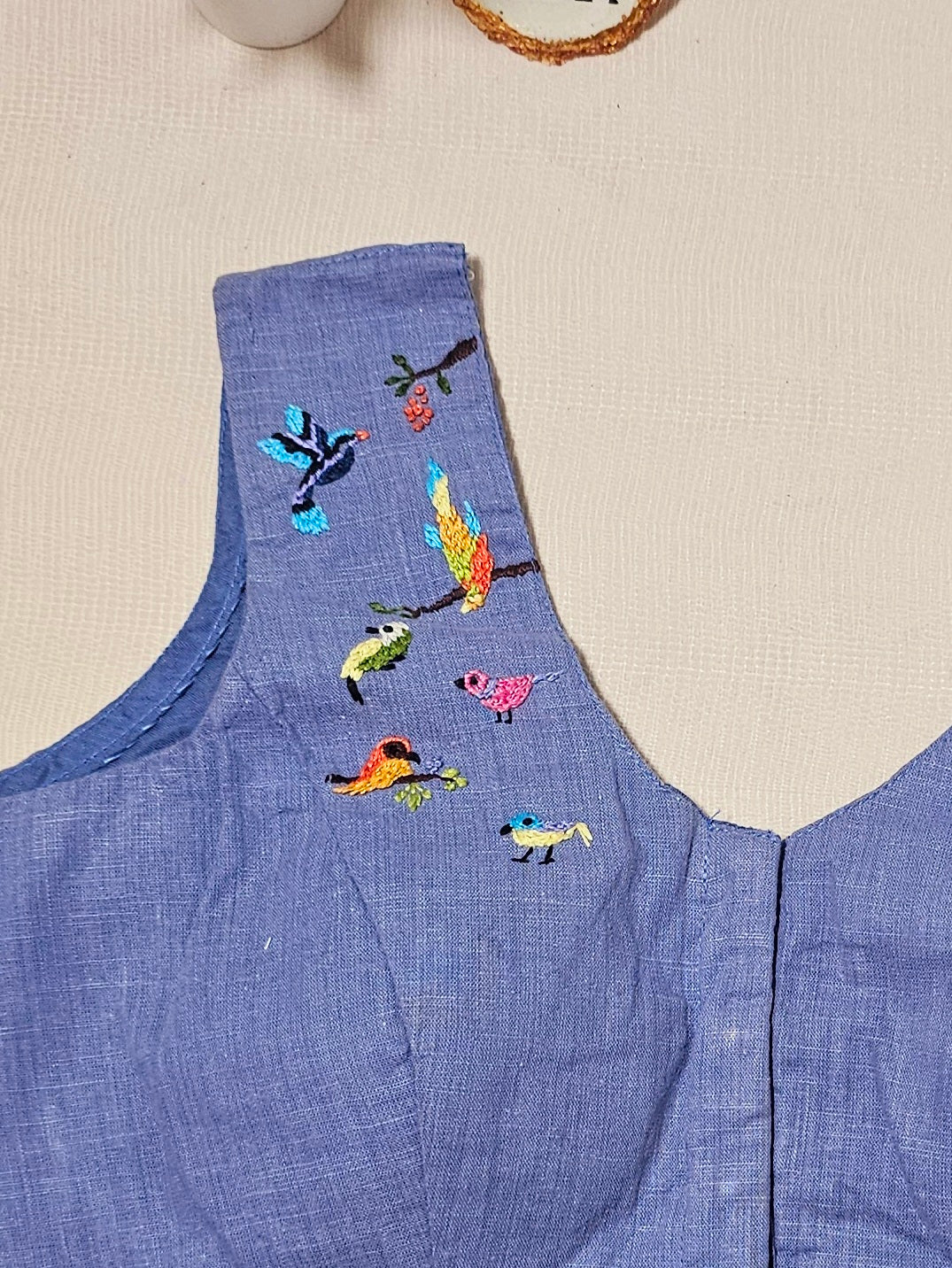 PAKSHI PRAVAH BLOUSE- Denim