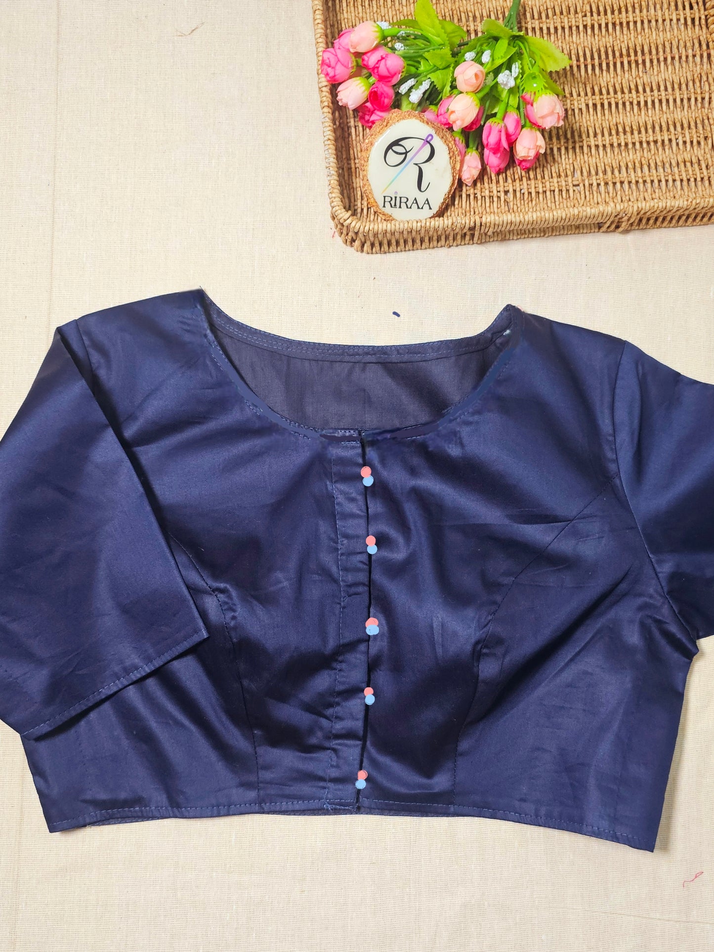 ARANYA BLOUSE - Navy Blue