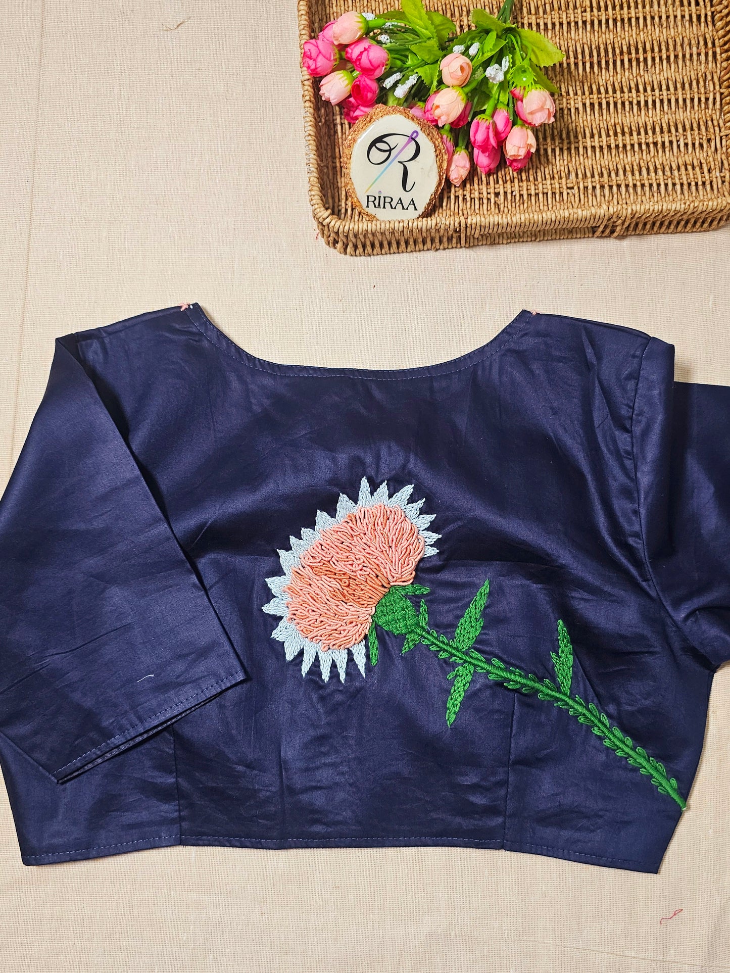 ARANYA BLOUSE - Navy Blue