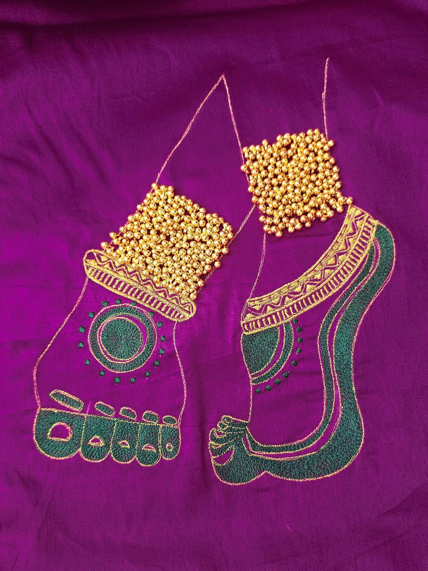 NRITYAPAYAL BLOUSE - Magenta-Green