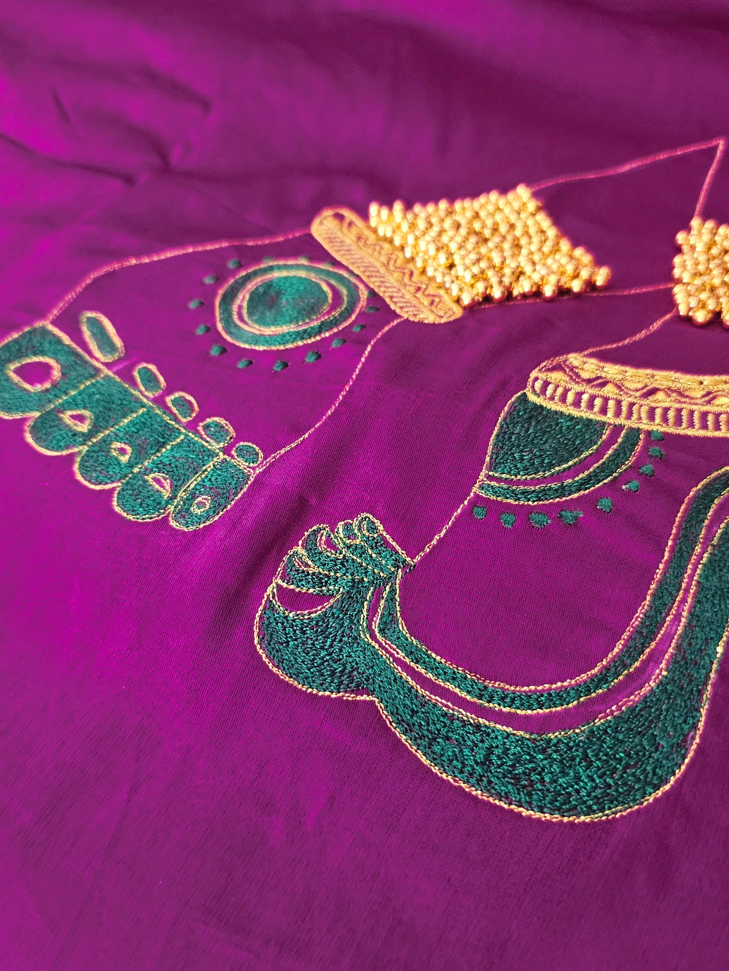 NRITYAPAYAL BLOUSE - Magenta-Green