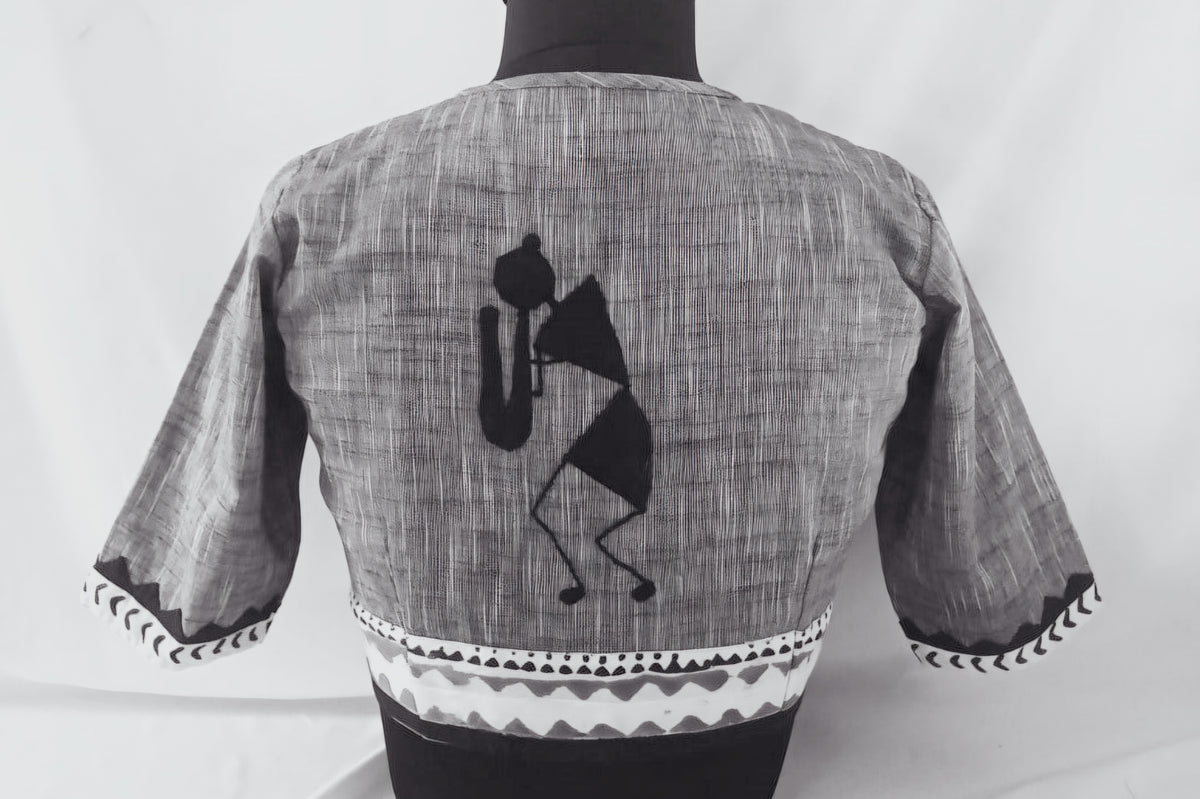 WARLI TUNE BLOUSE - Grey