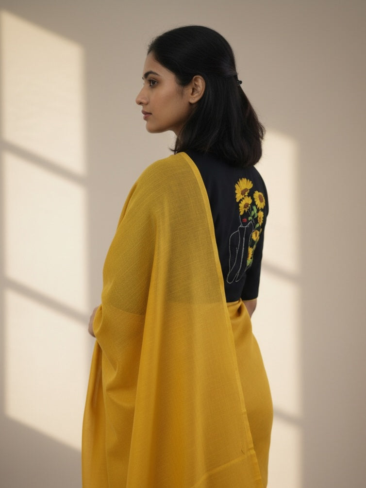 SUNLIT PETAL BLOUSE - Blue