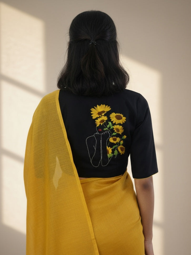 SUNLIT PETAL BLOUSE - Blue