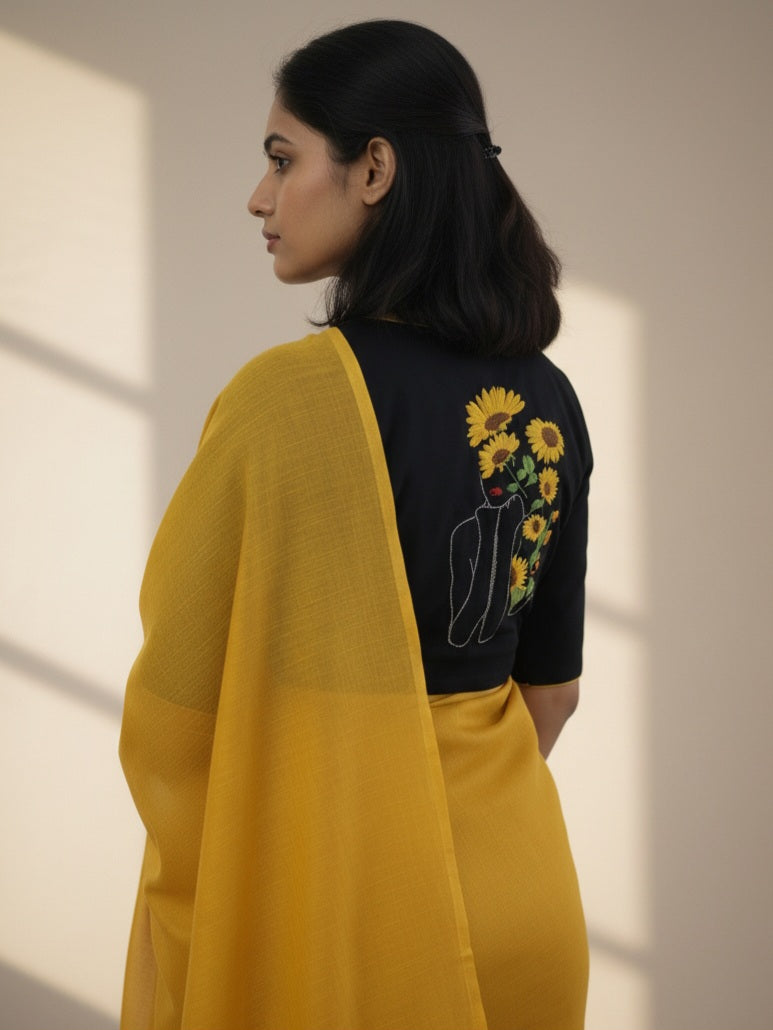 SUNLIT PETAL BLOUSE - Blue