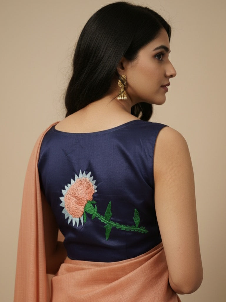 ARANYA BLOUSE - Navy Blue